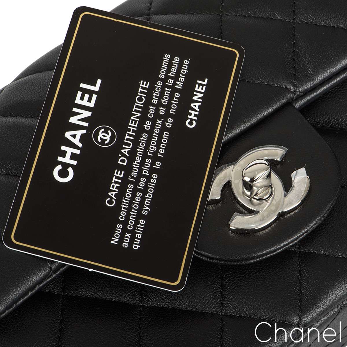 Chanel Black Lambskin Classic Mini Flap Bag